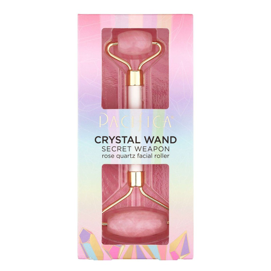 Skincare Tools * | Crystal Wand Secret Weapon Rose Quartz Facial Roller Pacifica Best-Selling