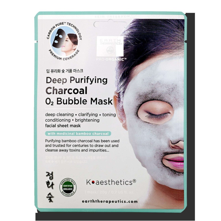 Treatment & Serums * | Deep Purifying Charcoal Bubble Mask Earth Therapeutics High Quality