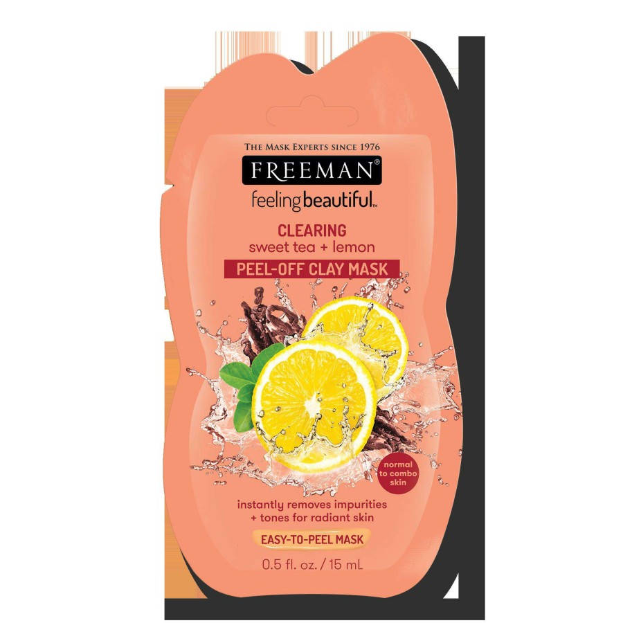 Treatment & Serums * | Clearing Sweet Tea + Lemon Peel-Off Clay Mask Freeman Best-Selling