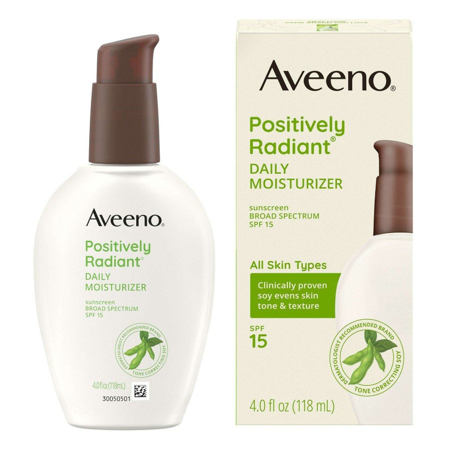 Moisturizers * | Aveeno Positively Radiant Daily Face Moisturizer With Spf 15 Discount Sale