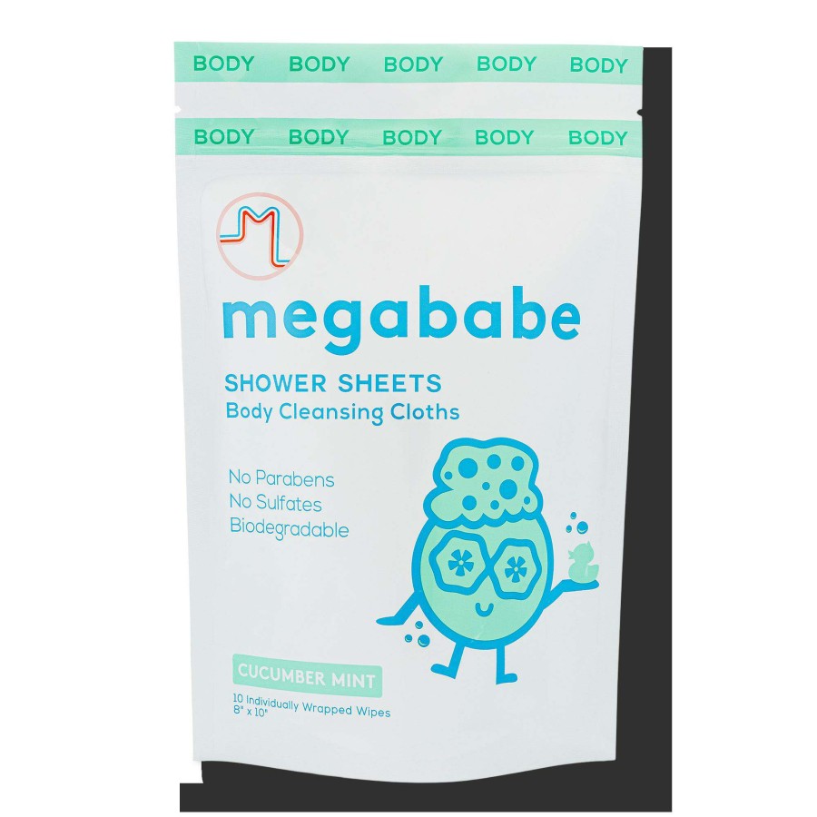 Cleansers * | Cucumber Mint Shower Sheets Megababe Official