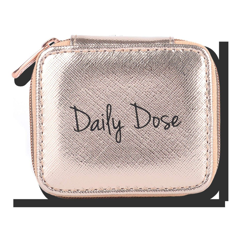 Skin Care * | Rose Gold "Daily Dose" Travel Pill Case Miamica Best Quality