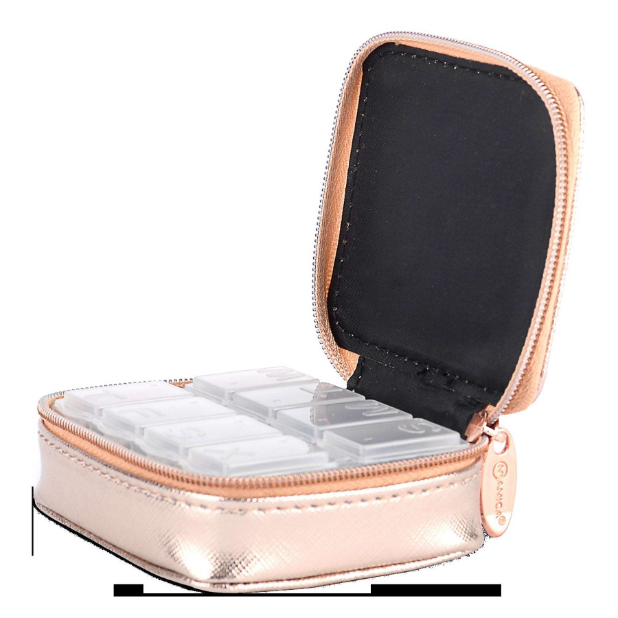 Skin Care * | Rose Gold "Daily Dose" Travel Pill Case Miamica Best Quality