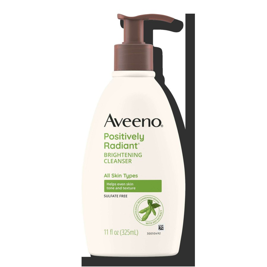 Cleansers * | Positively Radiant Brightening Facial Cleanser Aveeno Sale Online