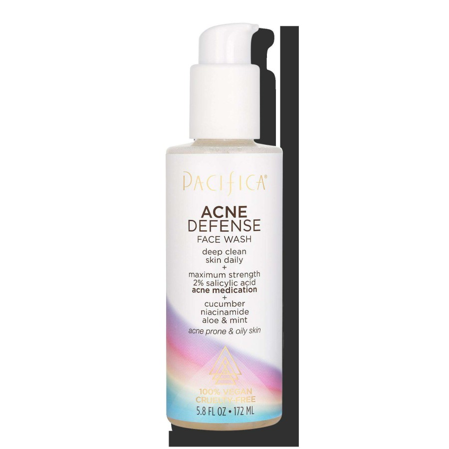 Cleansers * | Acne Defense Face Wash With Salicylic Acid Pacifica Bestsellers