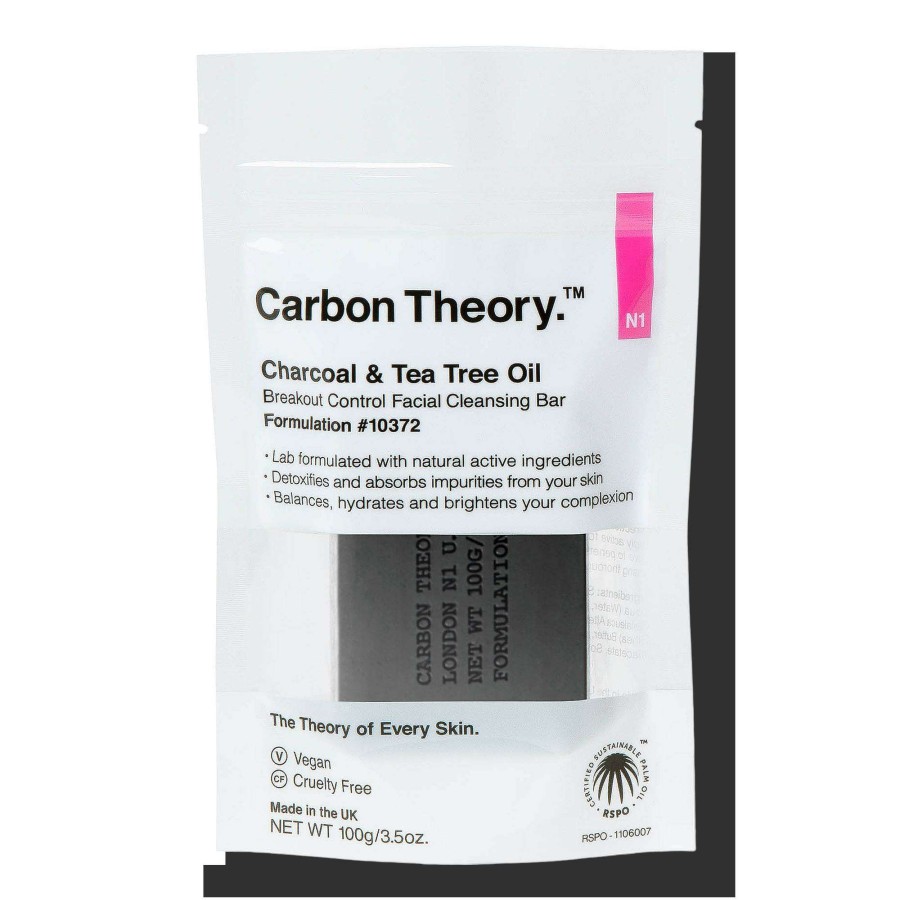 Treatment & Serums * | Charcoal & Tea Tree Oil Break-Out Control Facial Cleansing Bar Carbon Theory. Best-Selling