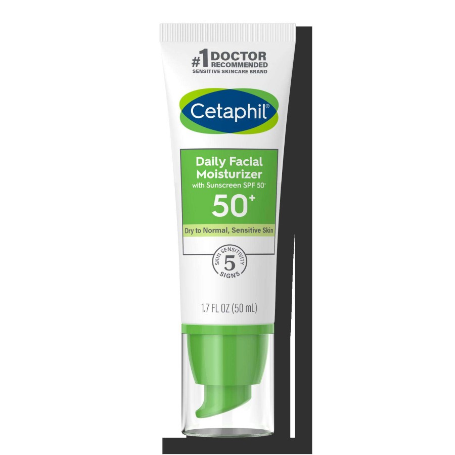 Moisturizers * | Uva/Uvb Defense Spf50 Daytime Moisturizer Cetaphil Clearance Sale