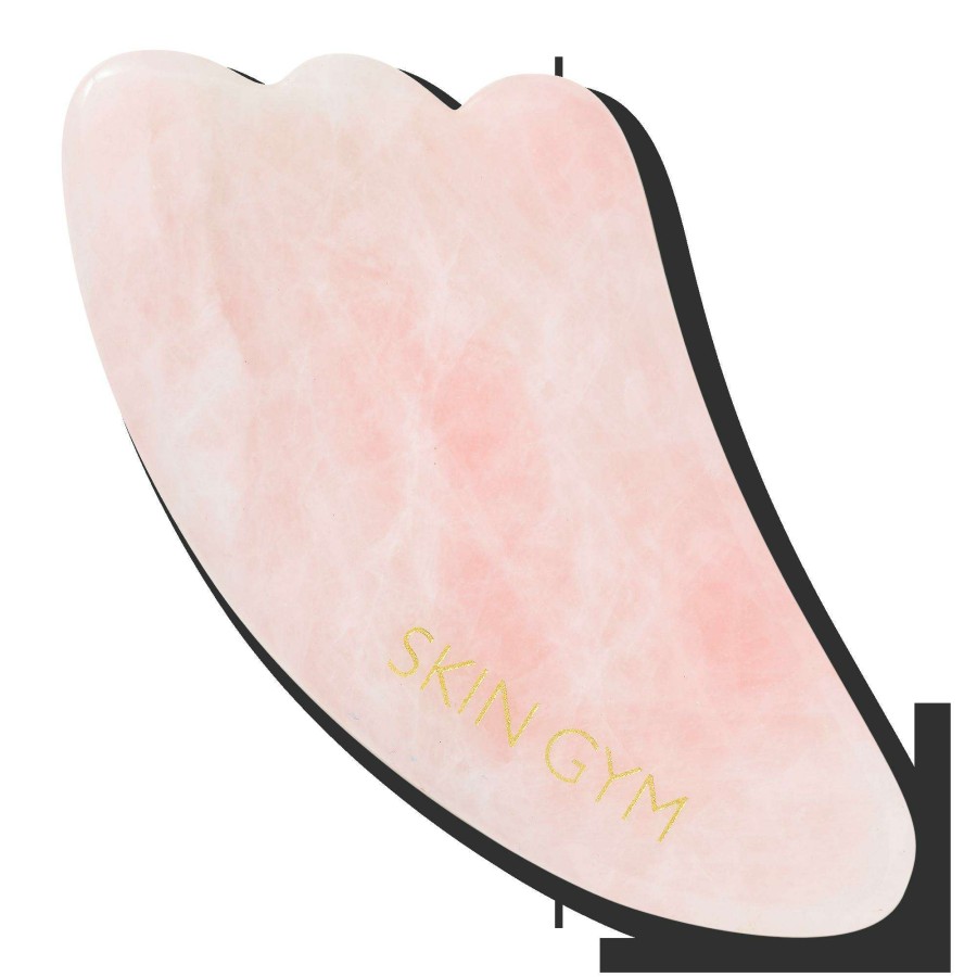 Skincare Tools * | Rose Quartz Gua Sha Crystal Beauty Tool Skin Gym Discount