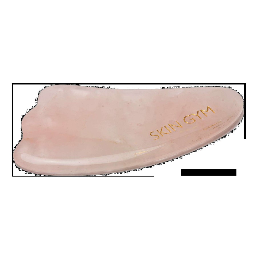 Skincare Tools * | Rose Quartz Gua Sha Crystal Beauty Tool Skin Gym Discount