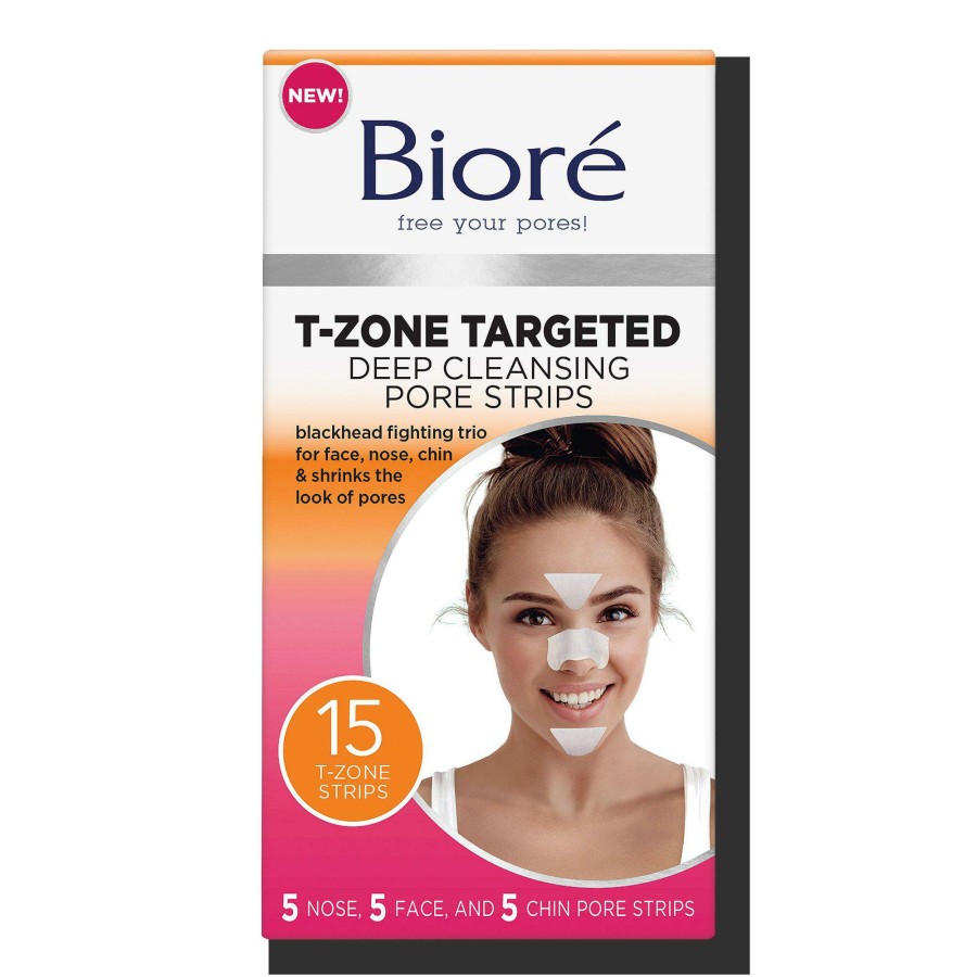 Treatment & Serums * | T-Zone Targeted Deep Cleansing Pore Strips Biore Unique