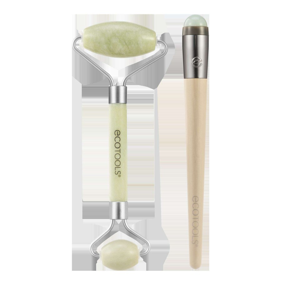 Skincare Tools * | Jade Facial Roller & Under Eye Massager Duo Ecotools Cheap Online